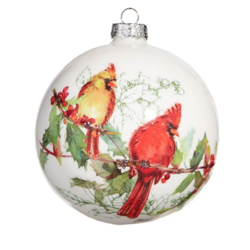 Cardinal Couple Ball Ornament